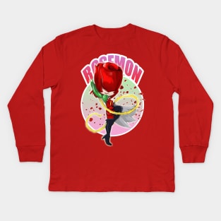 digimon chibi rosemon Kids Long Sleeve T-Shirt